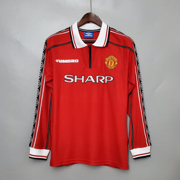 Retro Manchester United home long sleeve jersey 1998-99