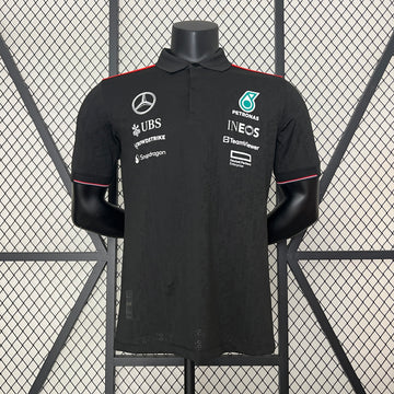 2024 F1 Mercedes Benz Team Polo Shirt Short Sleeve Racing Suit
