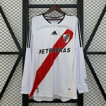 Retro River Plate Home Long Sleeve Jersey 2006-07