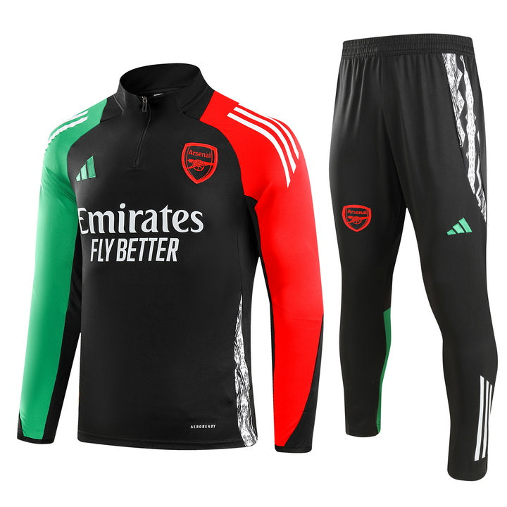 Arsenal Half Pull Training Jersey -Black Jersey 2024-2025