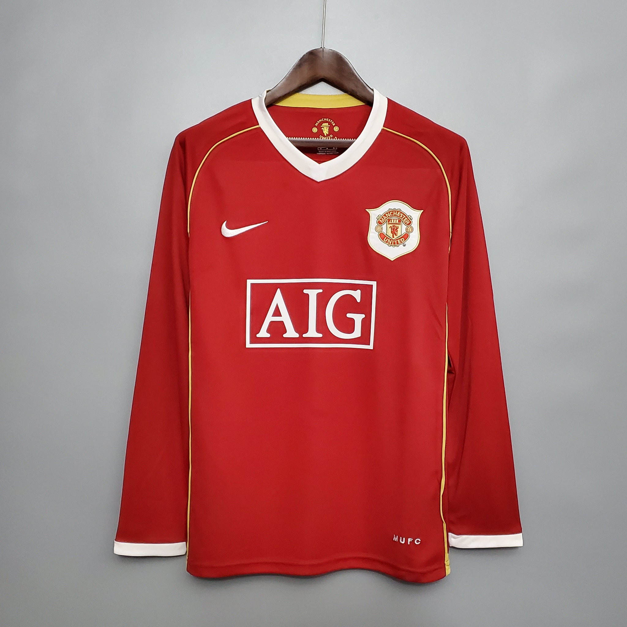 Retro Manchester United  home long sleeve jersey 2006-07