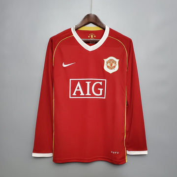 Retro Manchester United  home long sleeve jersey 2006-07