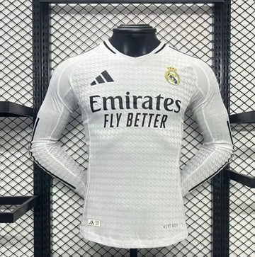 2024-25 Real Madrid Home Long Sleeve Shirt Authentic Edition