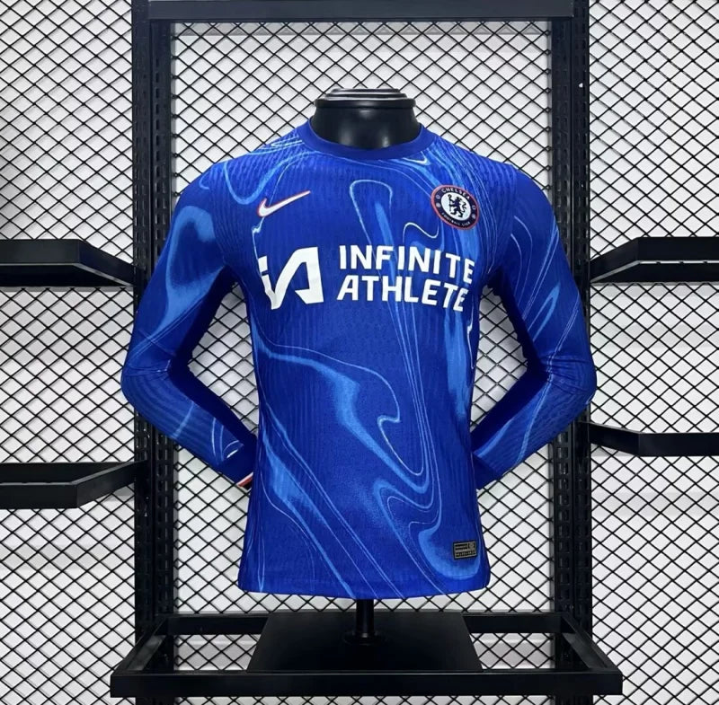 2024-25 Chelsea Home Player Edition Long Sleeve Football Shirt