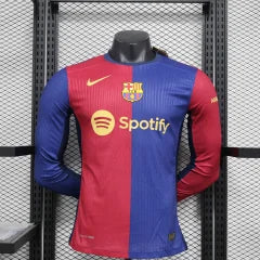 Barcelona Home Long Sleeve Jersey Player Version 2024-25 Season