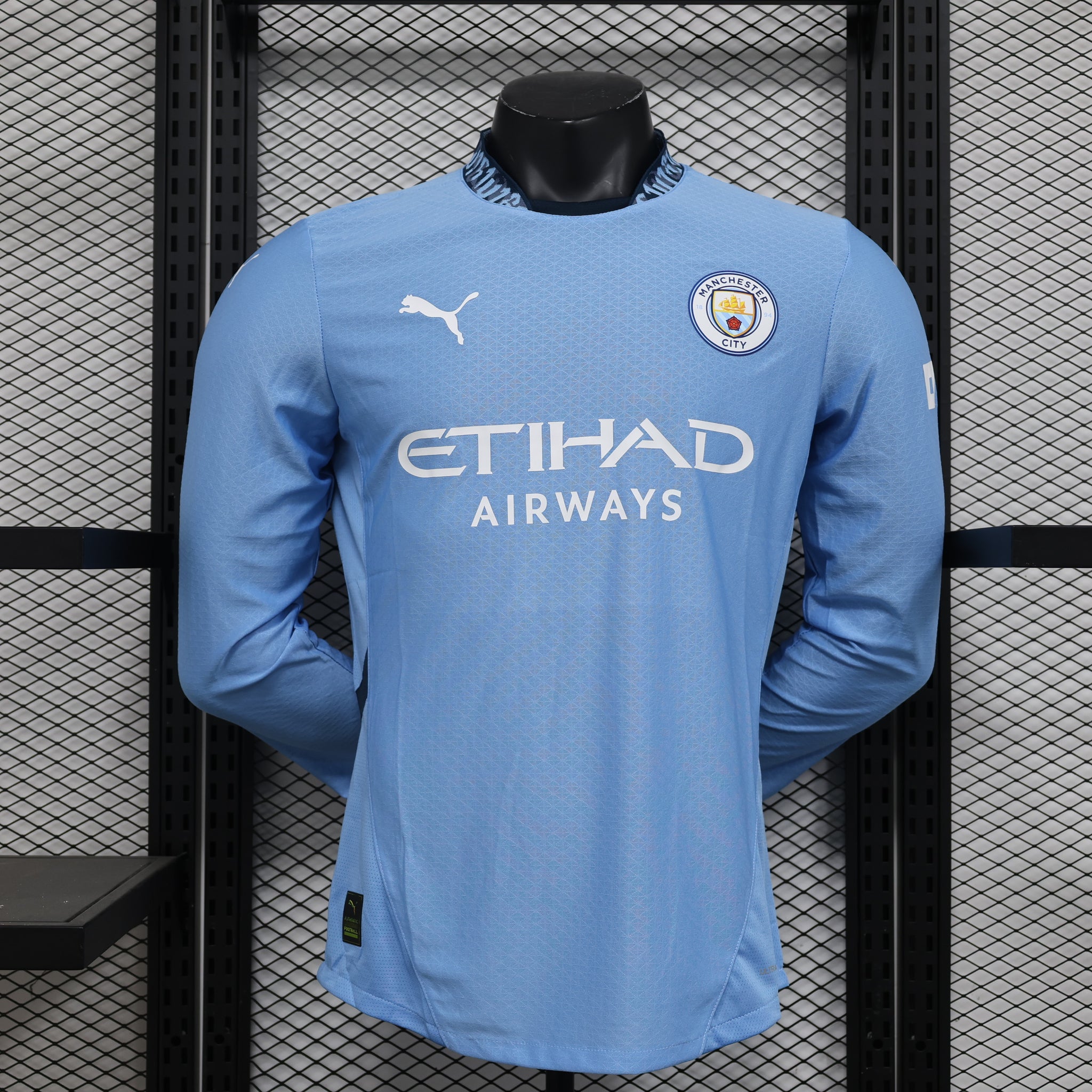 24-25 Manchester City Home Long Sleeve Player Edition Football Jersey