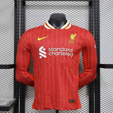 24-25 Liverpool FC Home Authentic Long Sleeve Football Jersey
