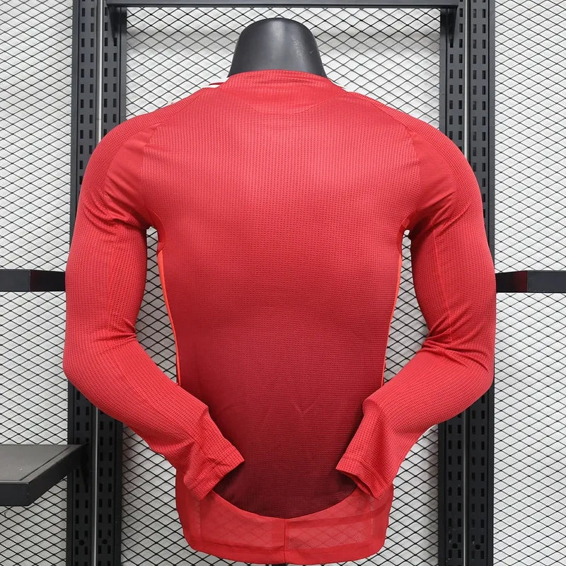 24-25 Manchester United Home Long Sleeve Player Edition Football Jersey