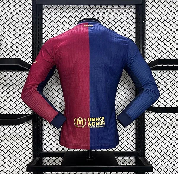 Barcelona Home Long Sleeve Jersey Player Version 2024-25 Season