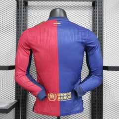 Barcelona Home Long Sleeve Jersey Player Version 2024-25 Season