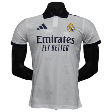 Real Madrid Mens Polo Shirt White 25-26
