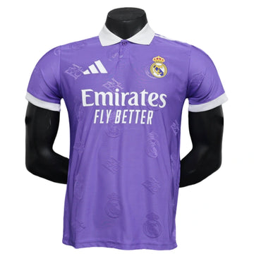 Real Madrid Mens Polo Shirt Purple 25-26
