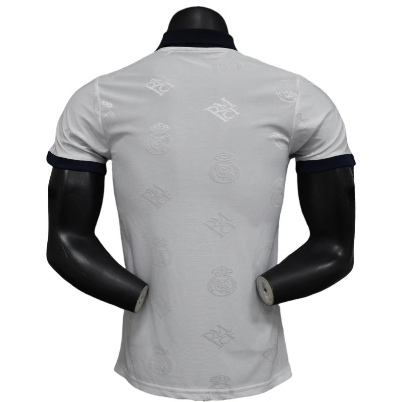 Real Madrid Mens Polo Shirt White 25-26