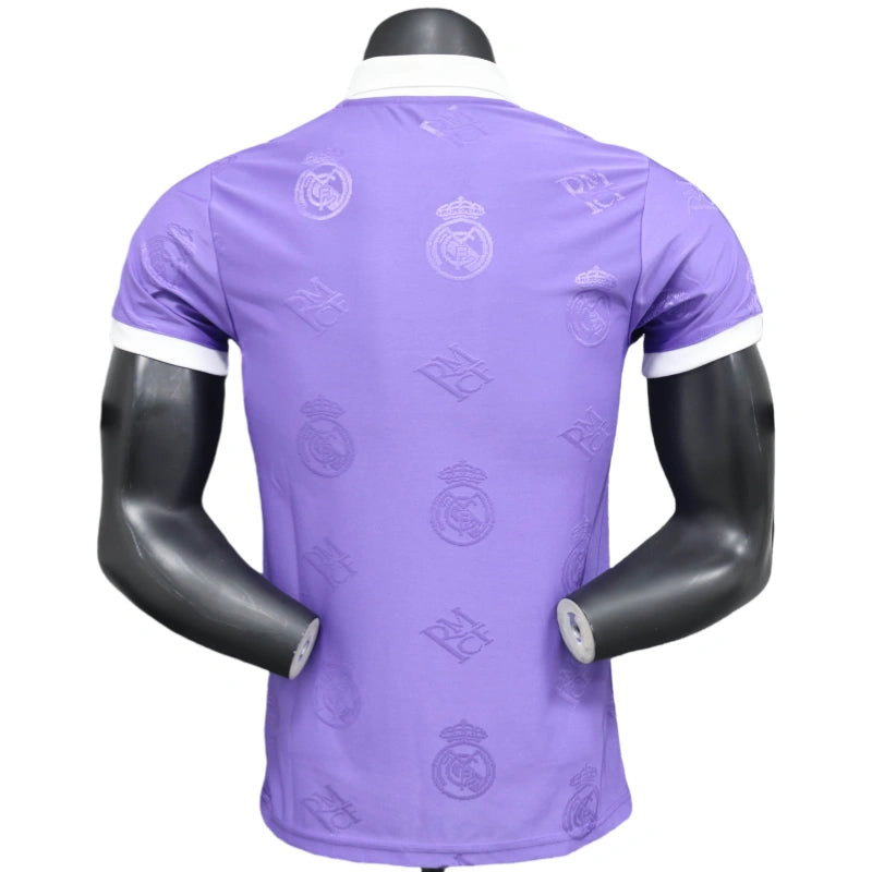 Real Madrid Mens Polo Shirt Purple 25-26