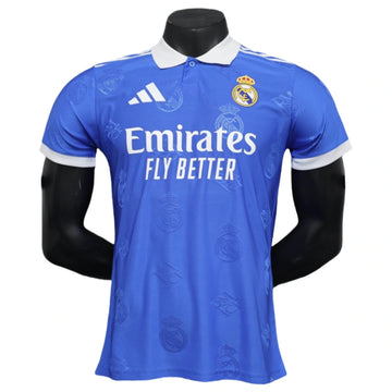 Real Madrid Mens Polo Shirt Blue 25-26