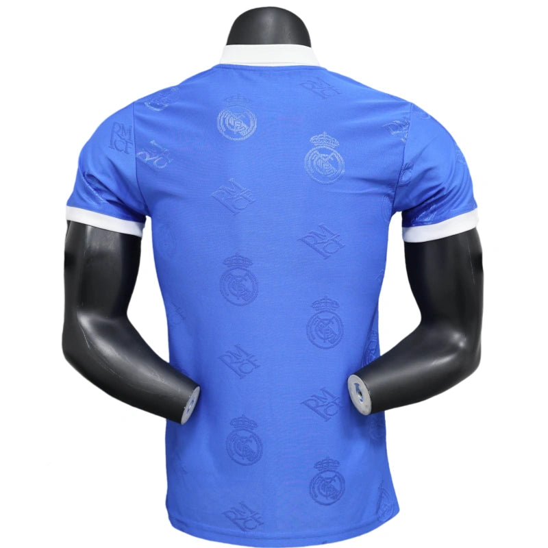 Real Madrid Mens Polo Shirt Blue 25-26