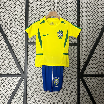 Brazil 2002 Home Football Jersey - Kids