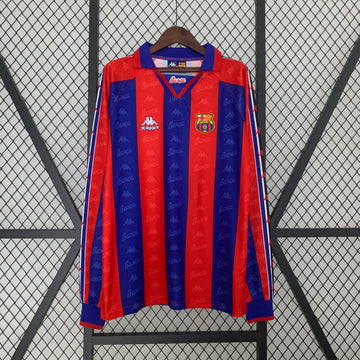 Retro Barcelona home long sleeve Jersey 1996-97