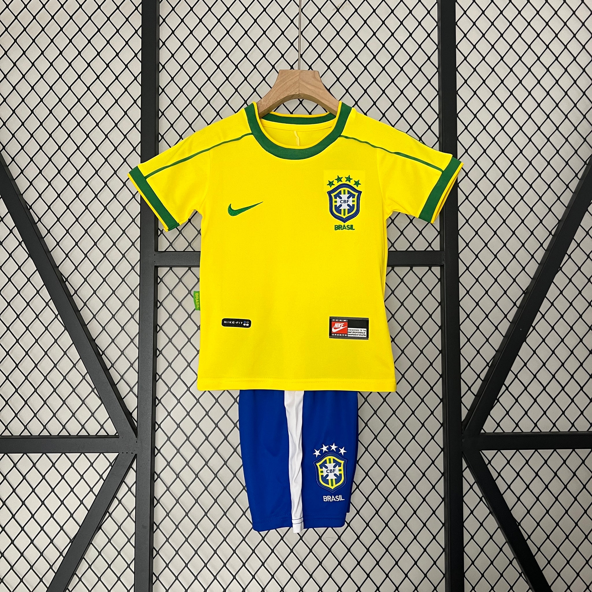 Brazil 1998 Home Football Jersey - Kids