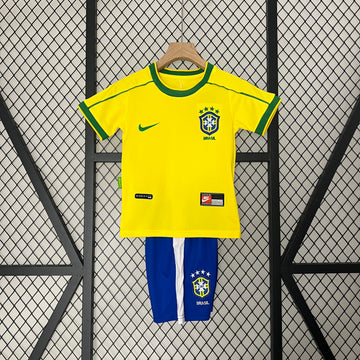 Brazil 1998 Home Football Jersey - Kids