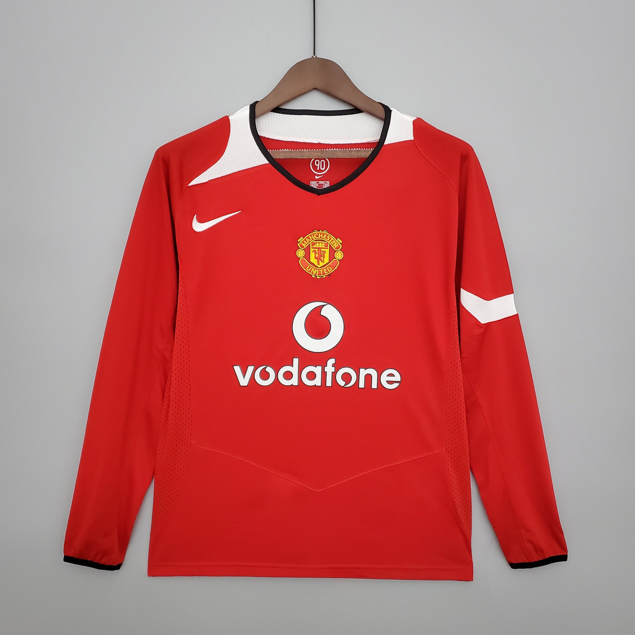 Retro Manchester United home long sleeve jersey 2004-06