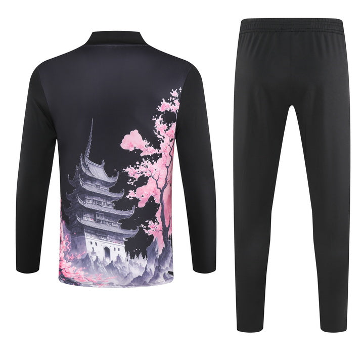 Japanese half-pull training clothes (black) - 2024-2025