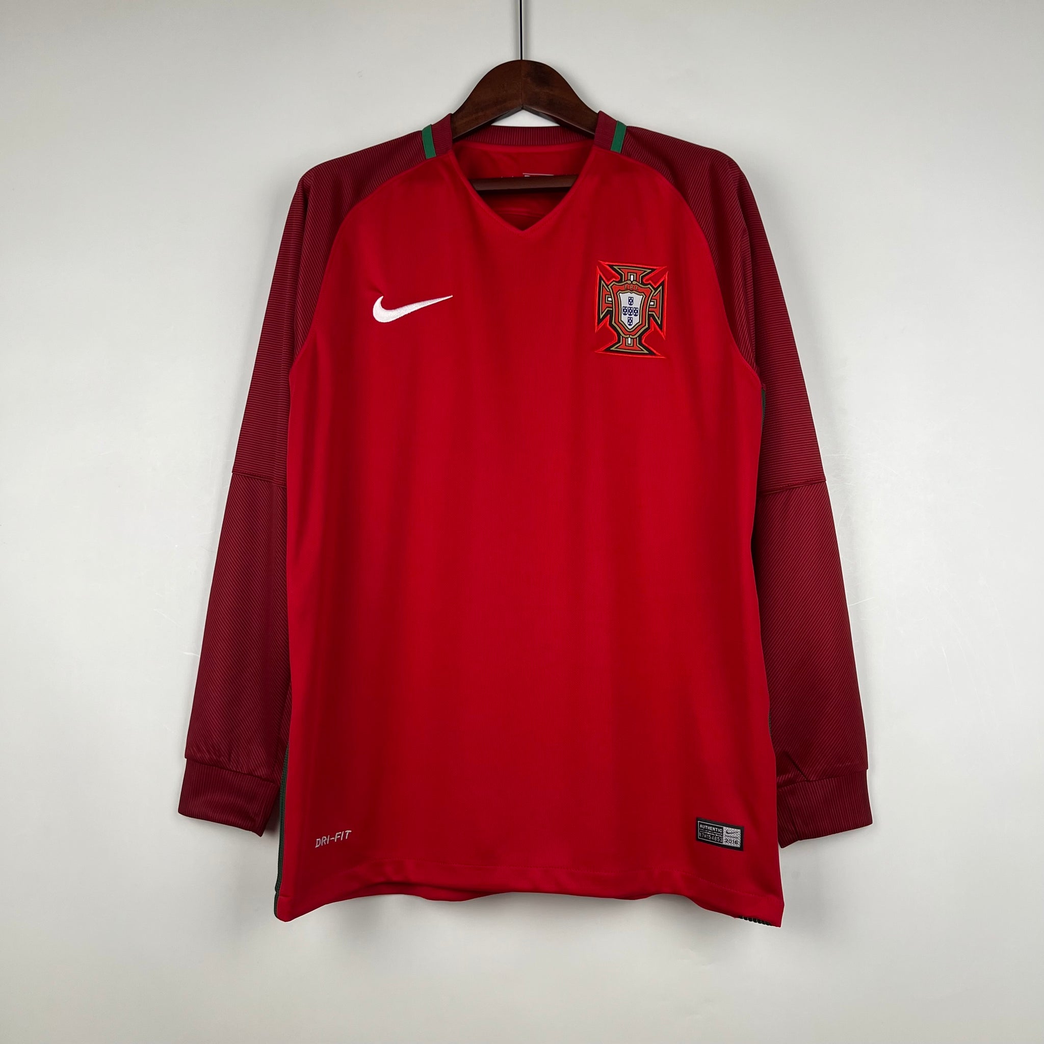 Retro Portugal home long sleeve jersey 2016