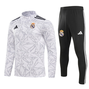 Real Madrid Half Pull Training Jersey (Grey) - 2024-2025