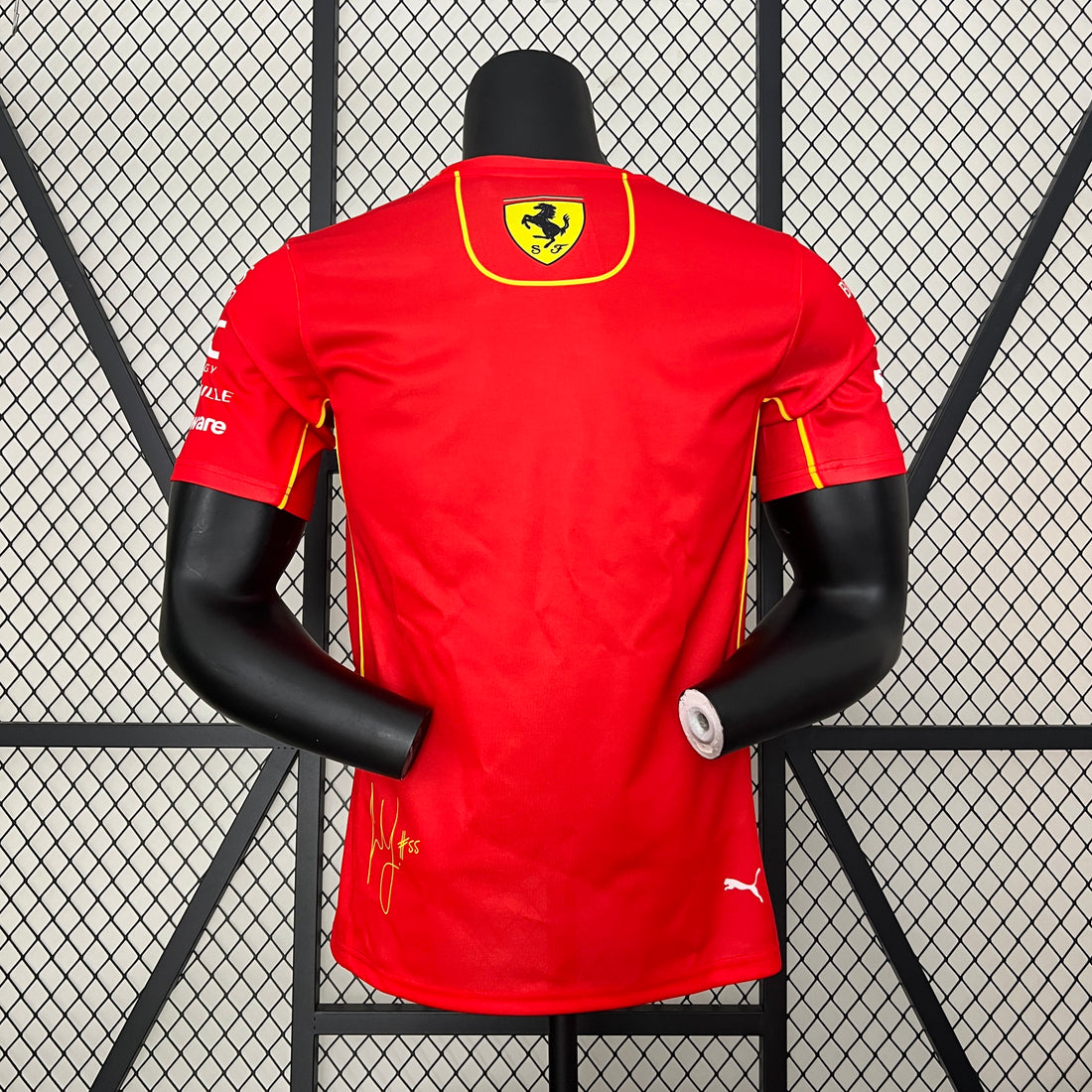 2024 F1 Ferrari Team No. 55 round neck short sleeve racing suit