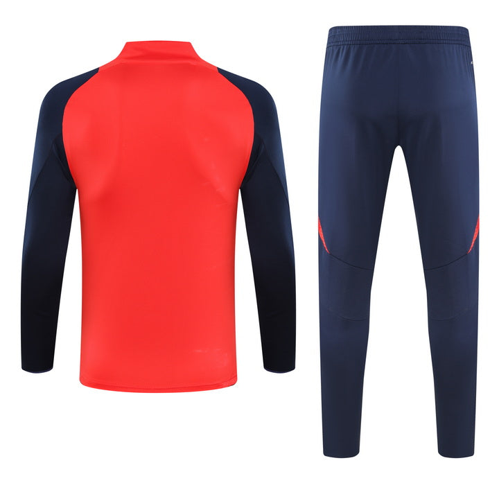 Manchester United half-pull training jersey (red) - 2024-2025