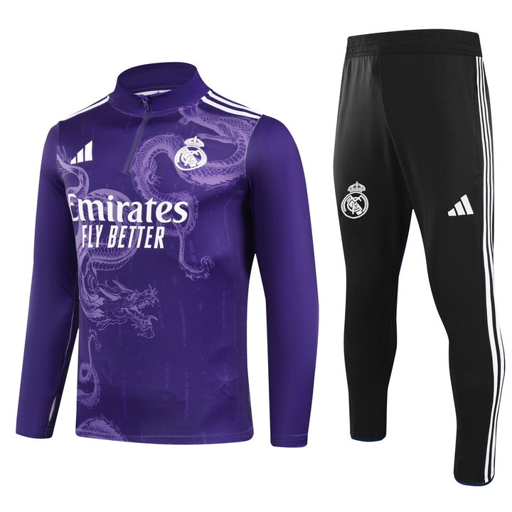 Real Madrid Half Pull Training Jersey (Purple) Special Edition - 2024-2025