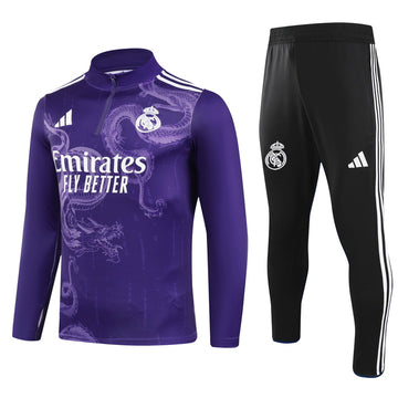 Real Madrid Half Pull Training Jersey (Purple) Special Edition - 2024-2025