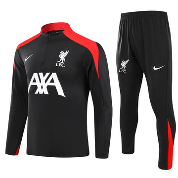 Liverpool FC Half Pull Training Jersey (Black) - 2024-2025