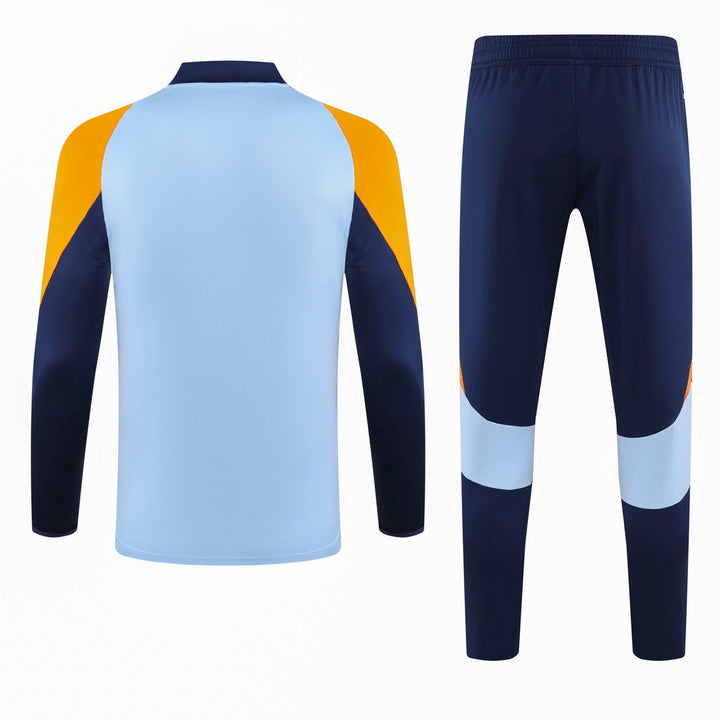 Real Madrid Half Pull Training Jersey (Light Blue) - 2024-2025