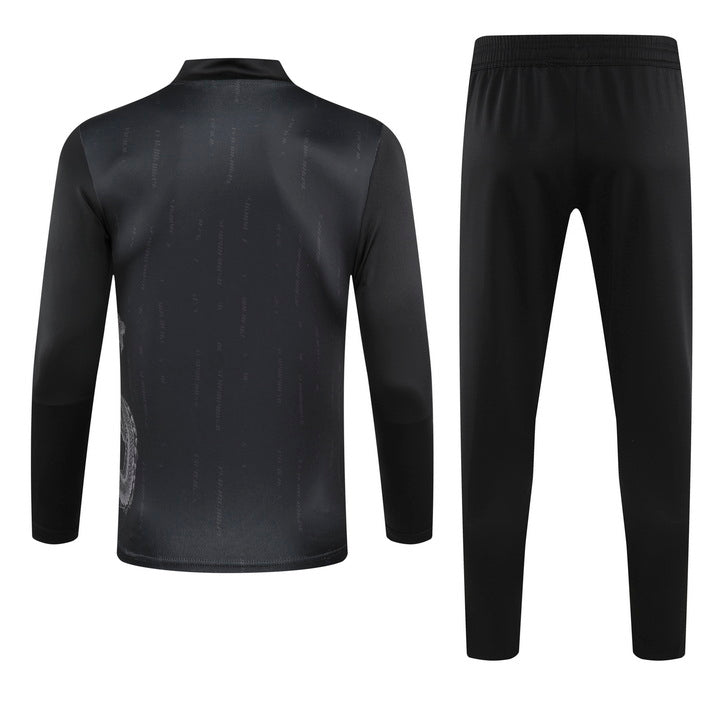 Real Madrid Half Pull Training Jersey (Black) Special Edition - 2024-2025