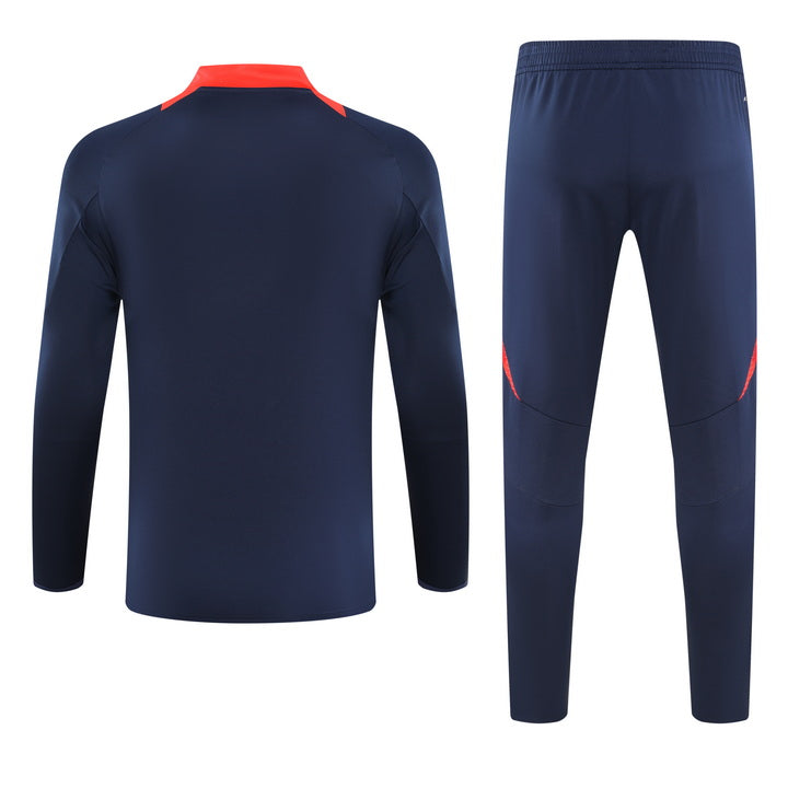 Manchester United half-pull training jersey (dark blue) - 2024-2025