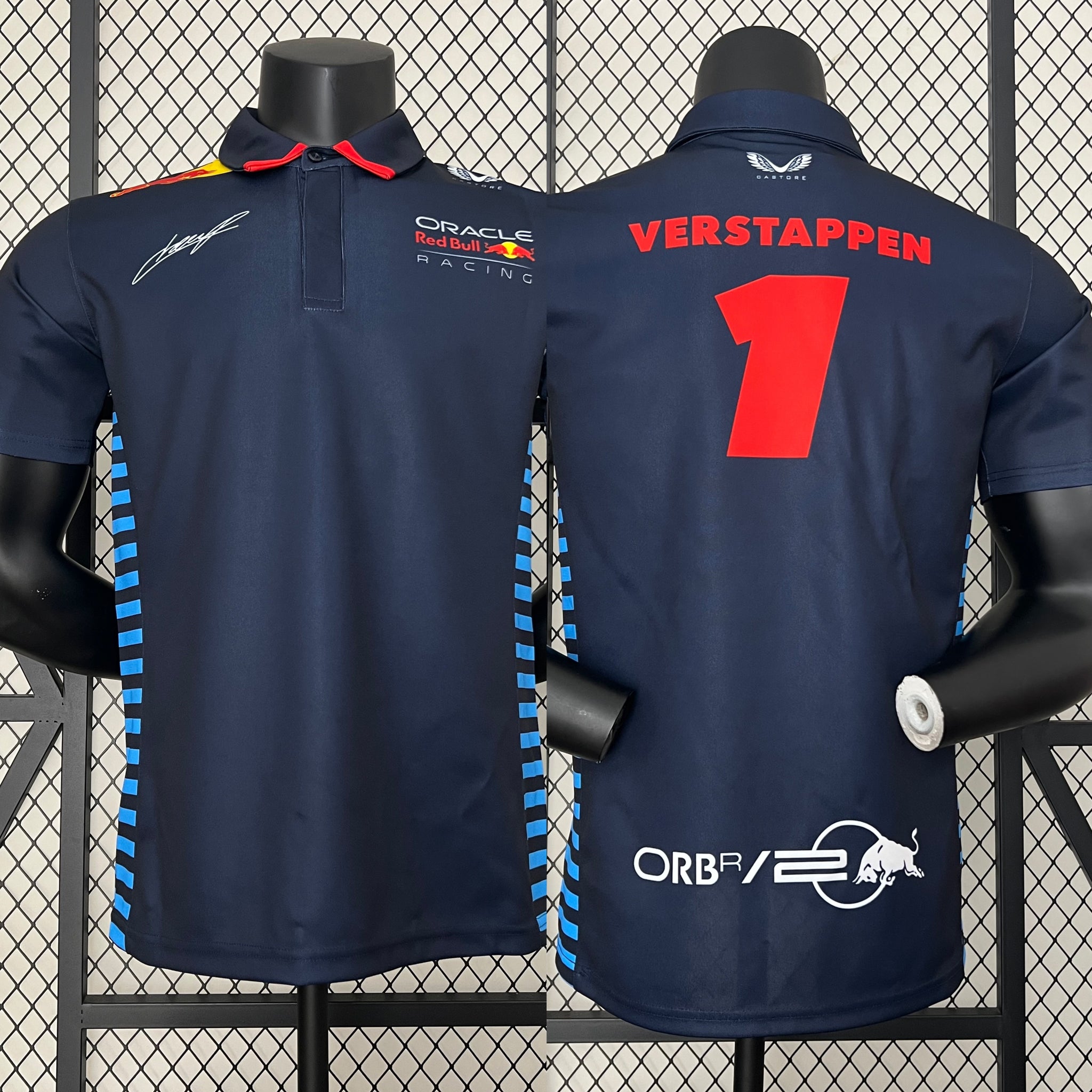 2024 F1 Red Bull Racing No. 1 Verstappen polo shirt short sleeve racing suit