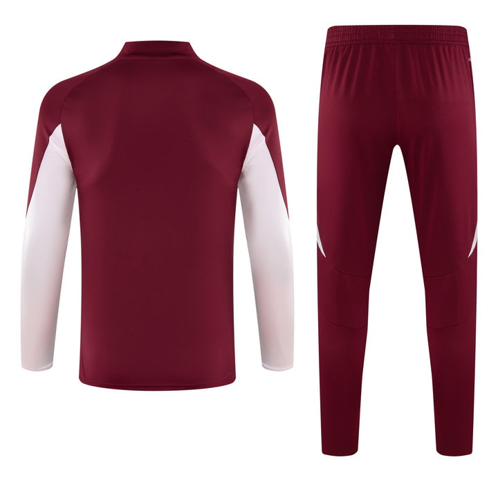 Bayern Munich Half Pull Training Jersey (Red) - 2024-2025