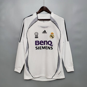 Retro Real Madrid home long sleeve Jersey 2006-07