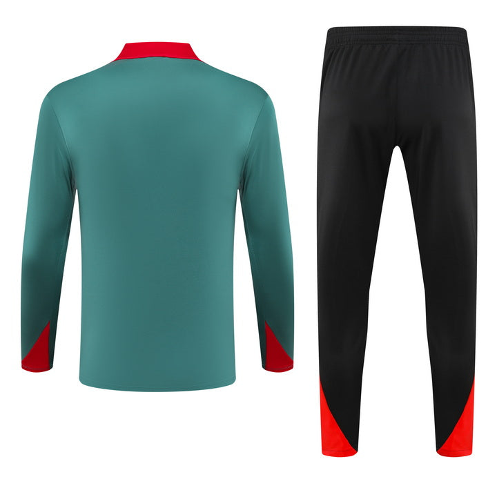 Liverpool half-pull training jersey (green) - 2024-2025