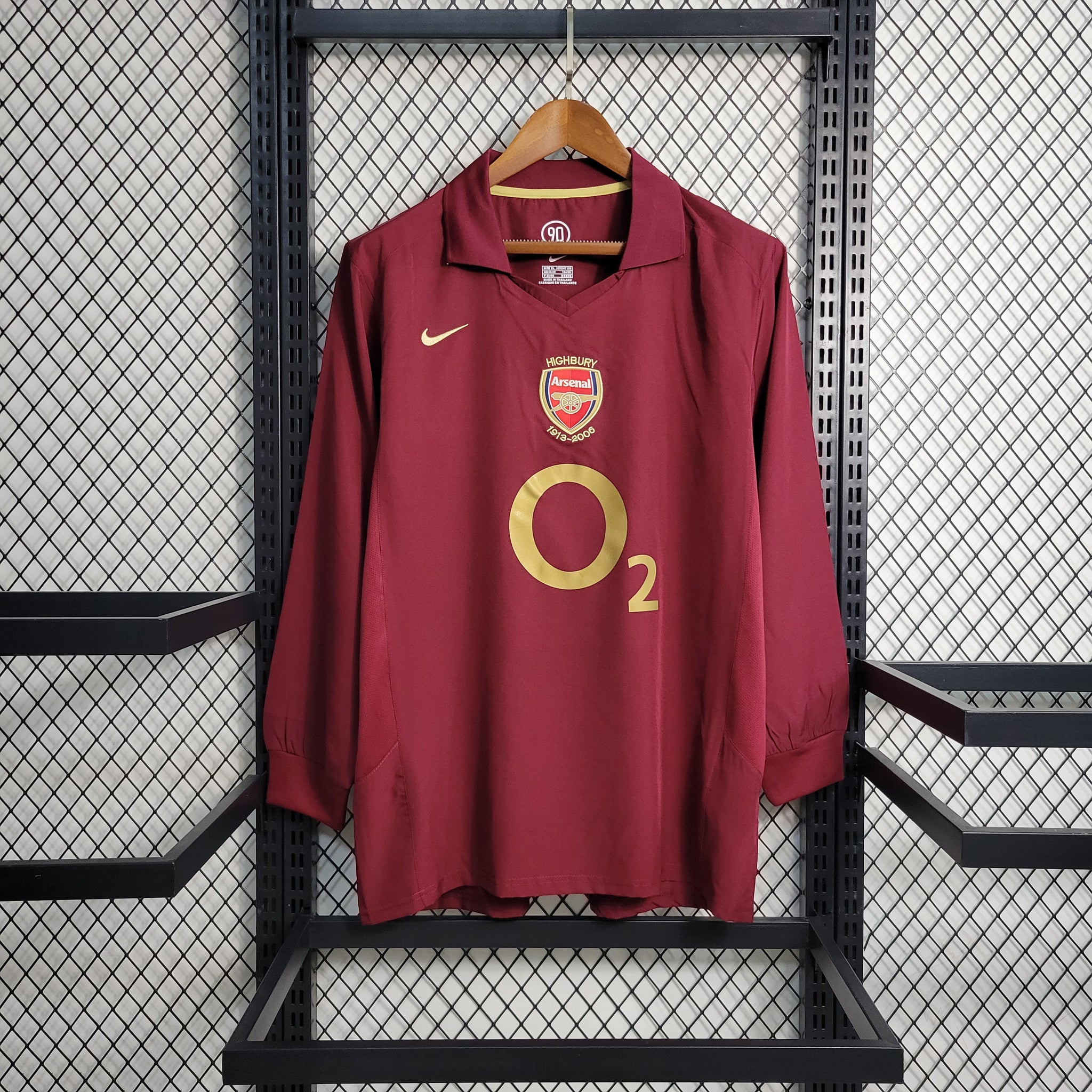 Retro Arsenal home long sleeve jersey 2005-06