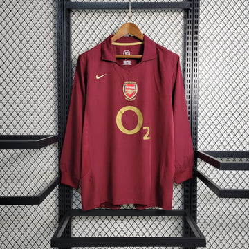 Retro Arsenal home long sleeve jersey 2005-06