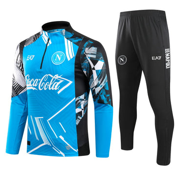 Napoli Half Pull Training Jersey (Blue) - 2024-2025