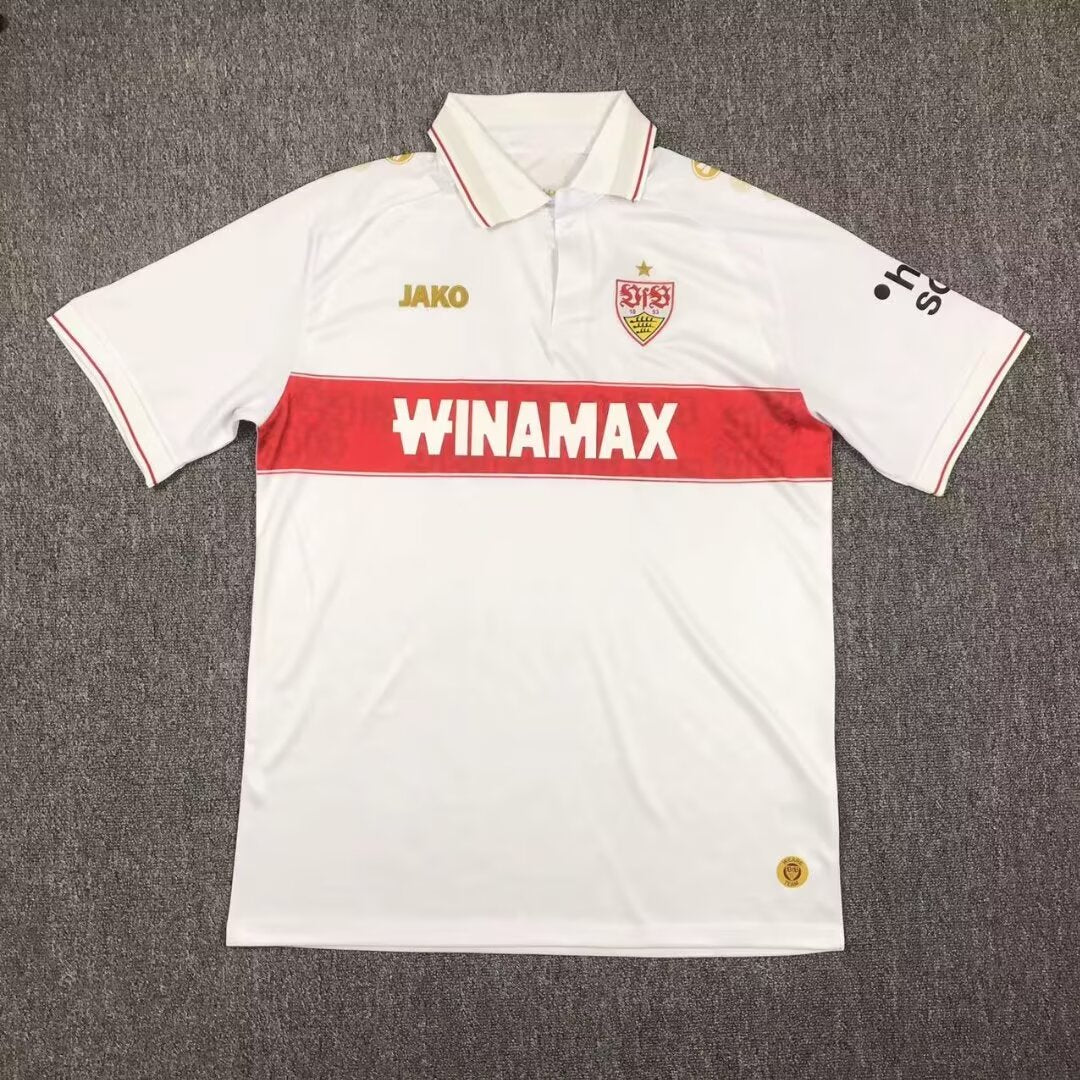 Stuttgart home Champions League version white jersey 2024-25