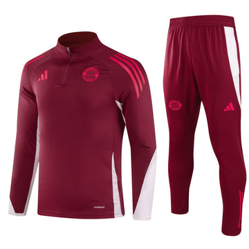 Bayern Munich Half Pull Training Jersey (Red) - 2024-2025