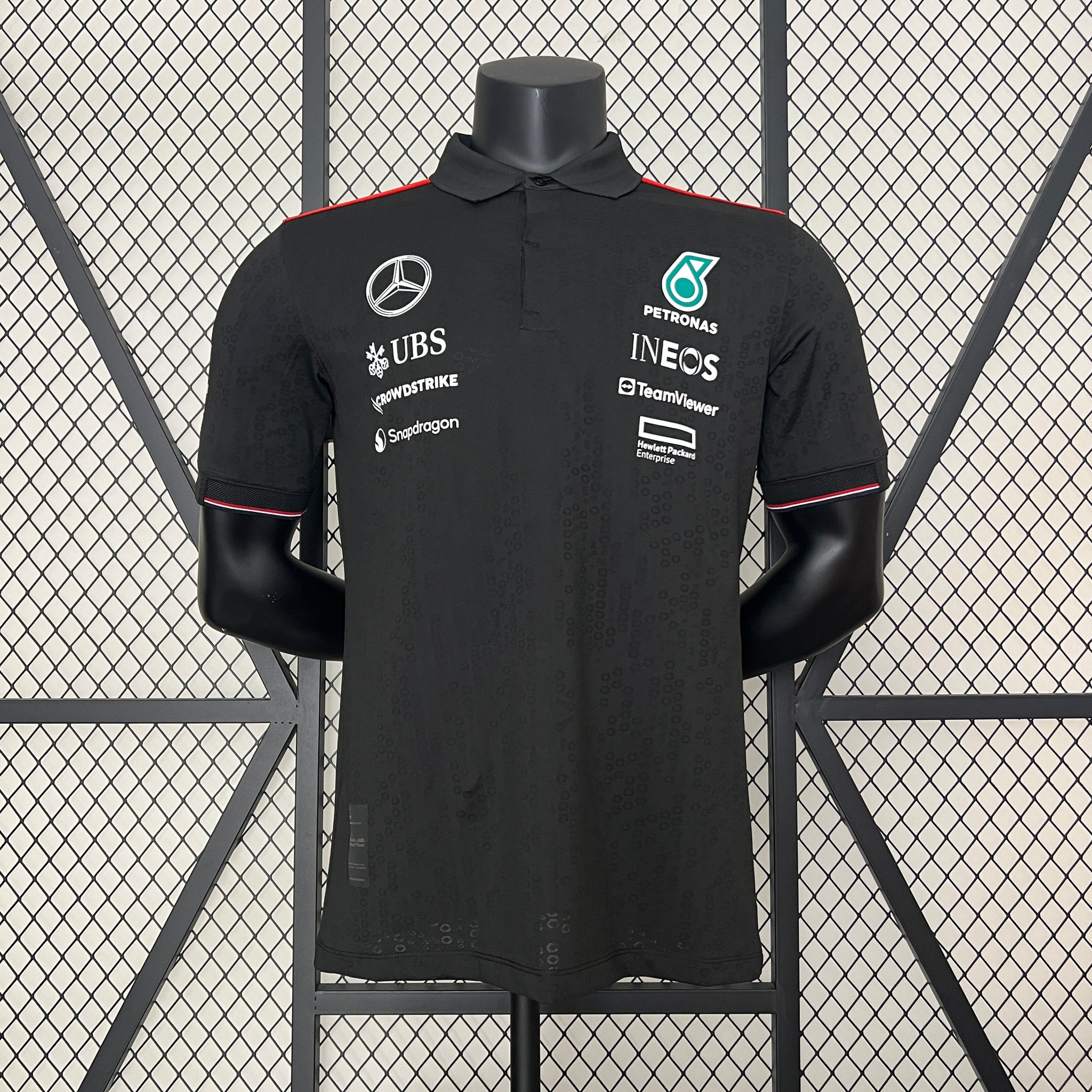 2024 F1 Mercedes Benz Team Polo Shirt Short Sleeve Racing Suit