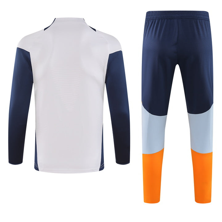 Real Madrid Half Pull Training Jersey (White) - 2024-2025
