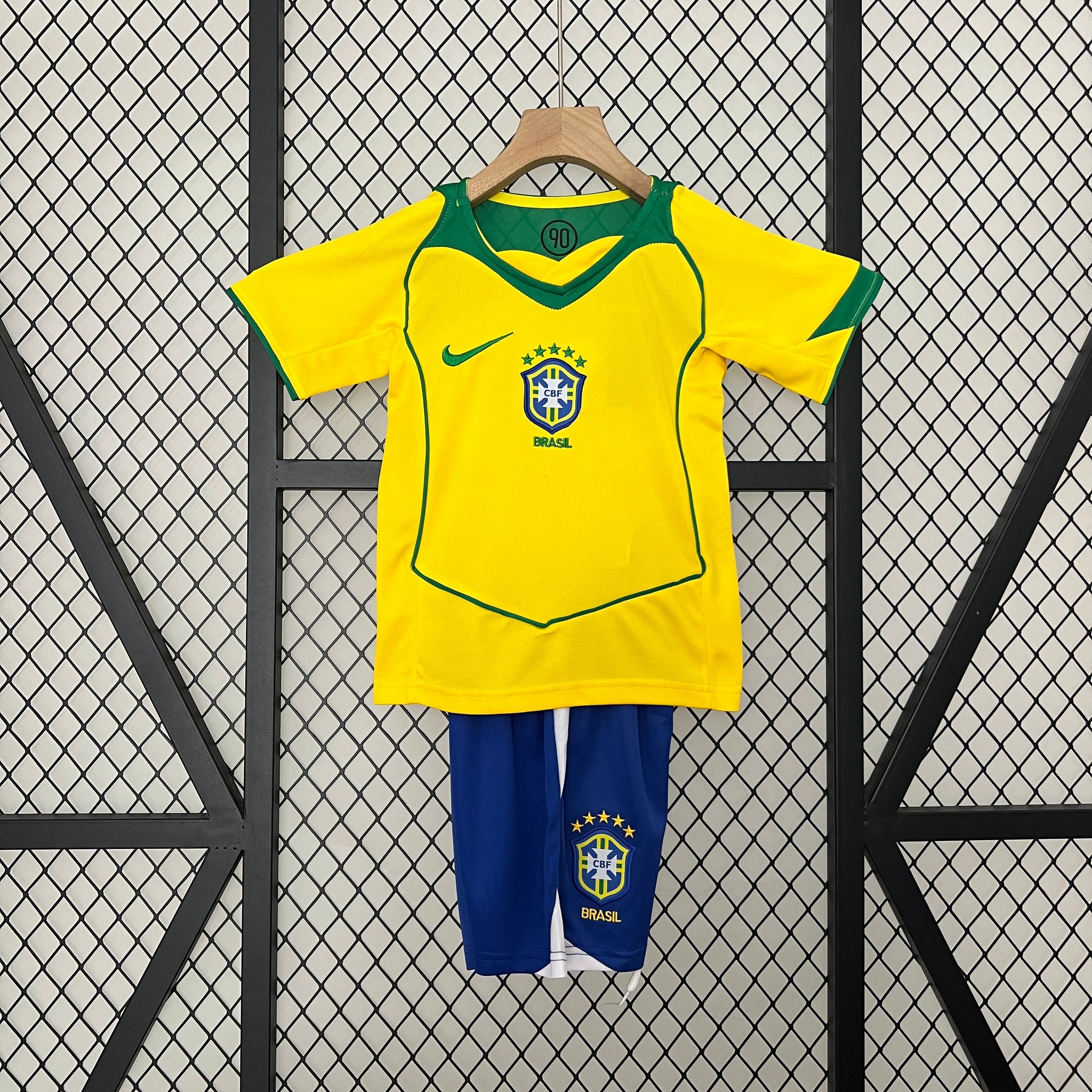 Brazil 2004 Home Football Jersey - Kids