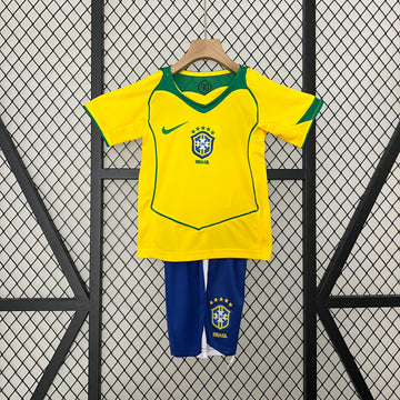 Brazil 2004 Home Football Jersey - Kids