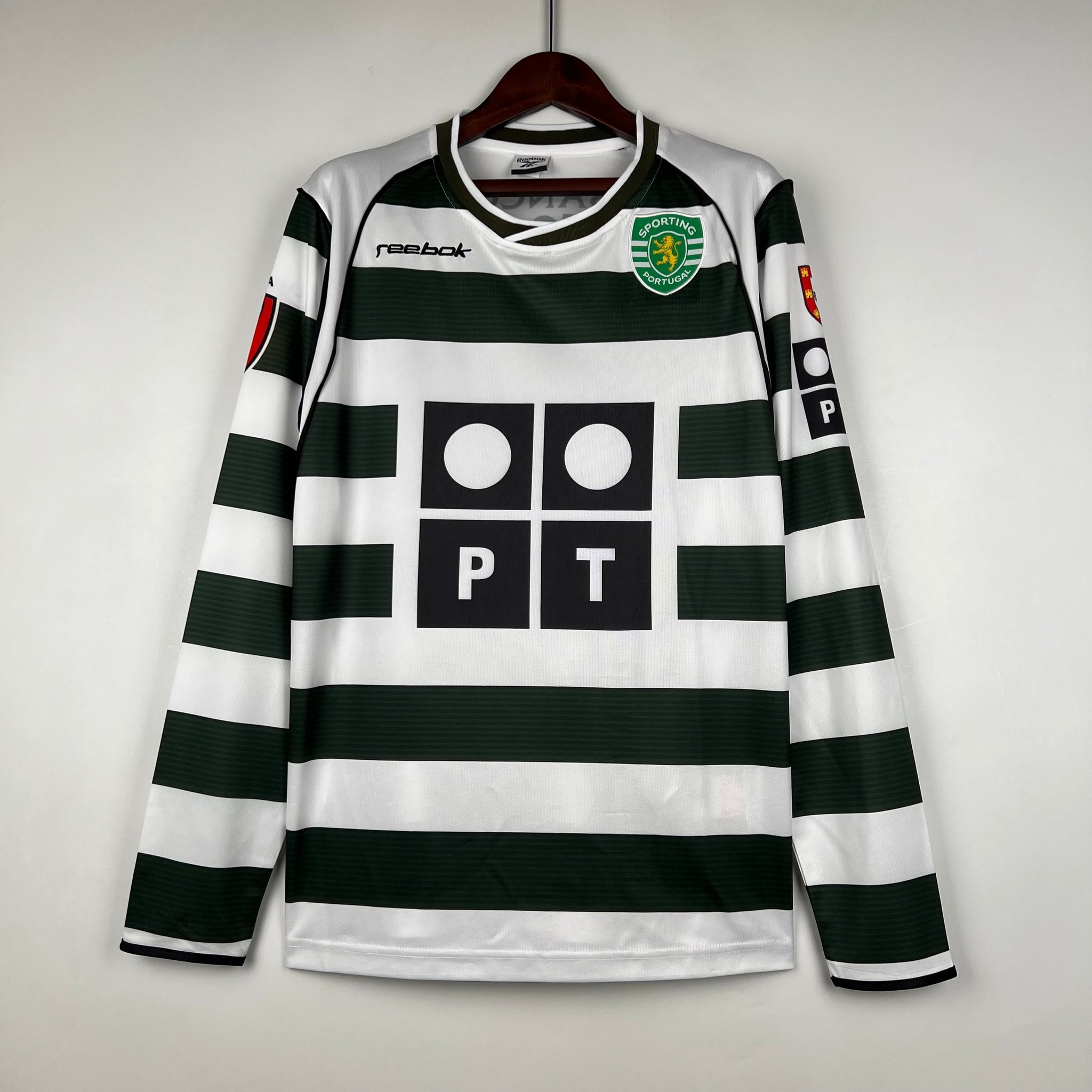 Retro Sporting Lisbon home long sleeve Jersey 2001-03